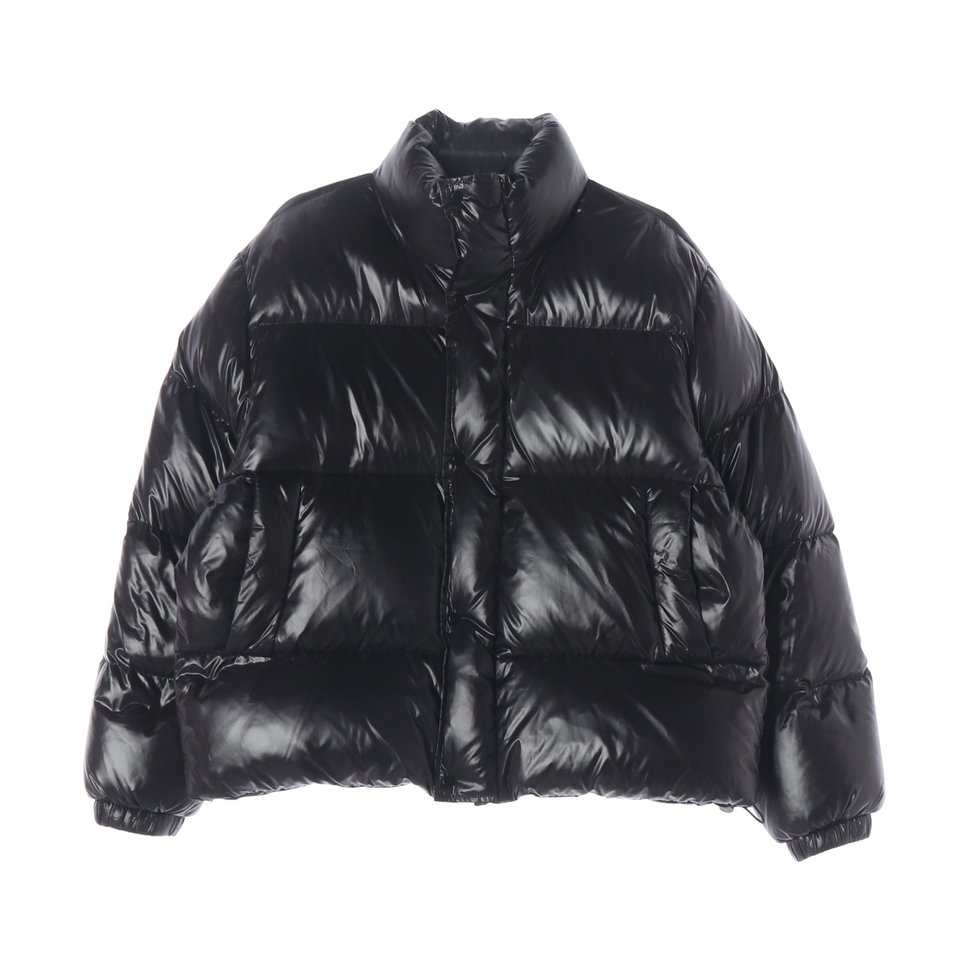 플랙 22FW 샤이니 오버핏 오리털 숏 패딩