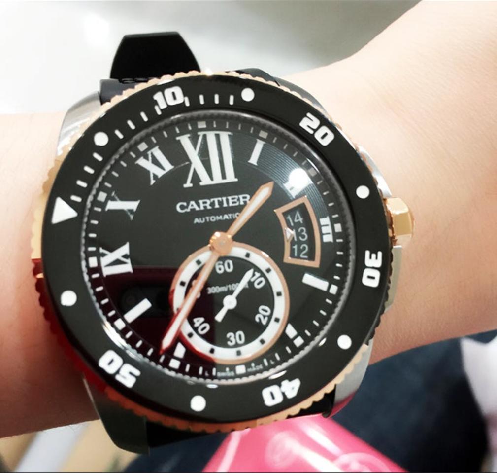 까르띠에 칼리브 드 다이버 콤비 남성시계 42mm