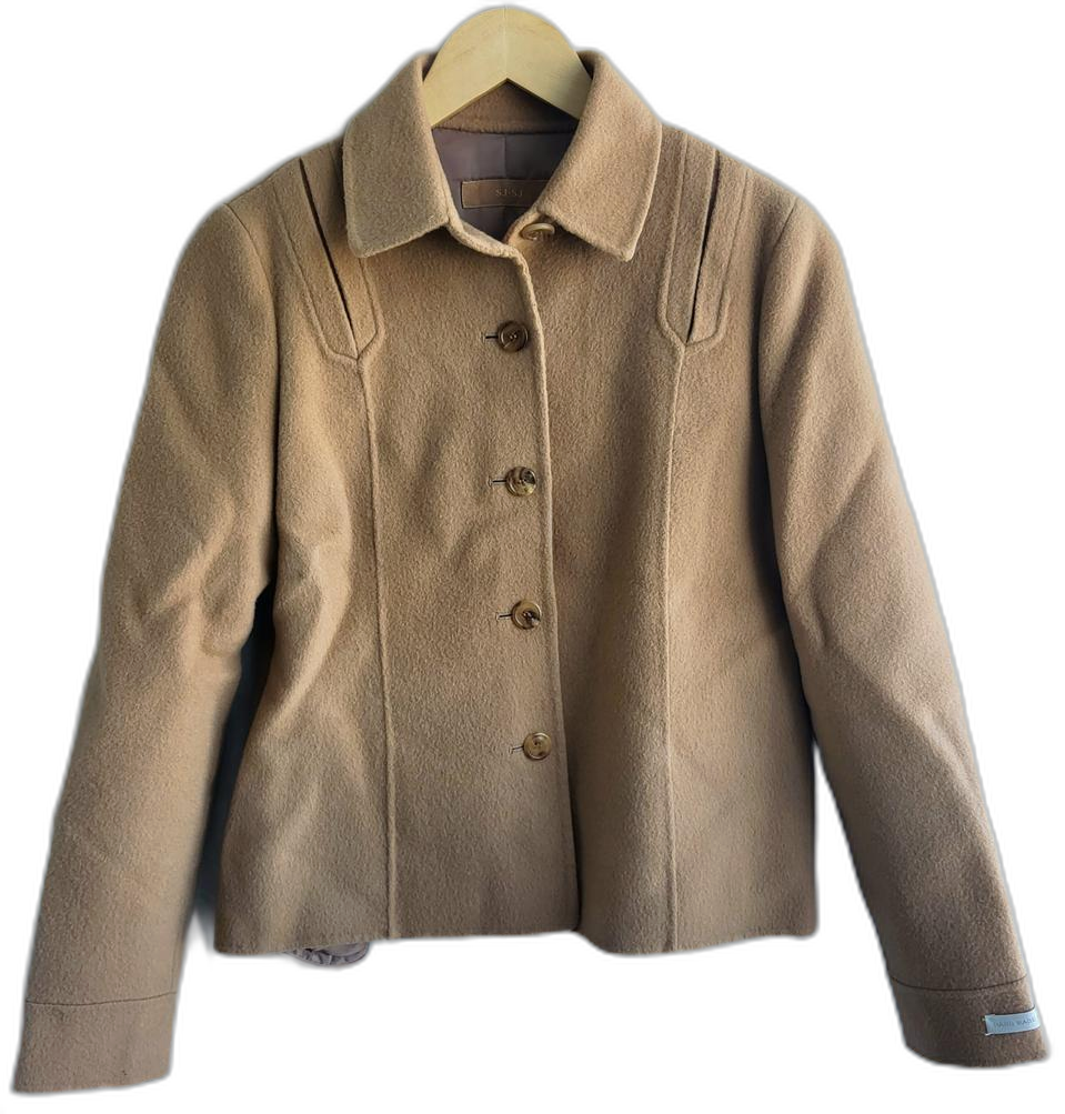 에스제이에스제이 여성 XS 울 100% 자켓 클래식 데일리 아우터 슬림핏