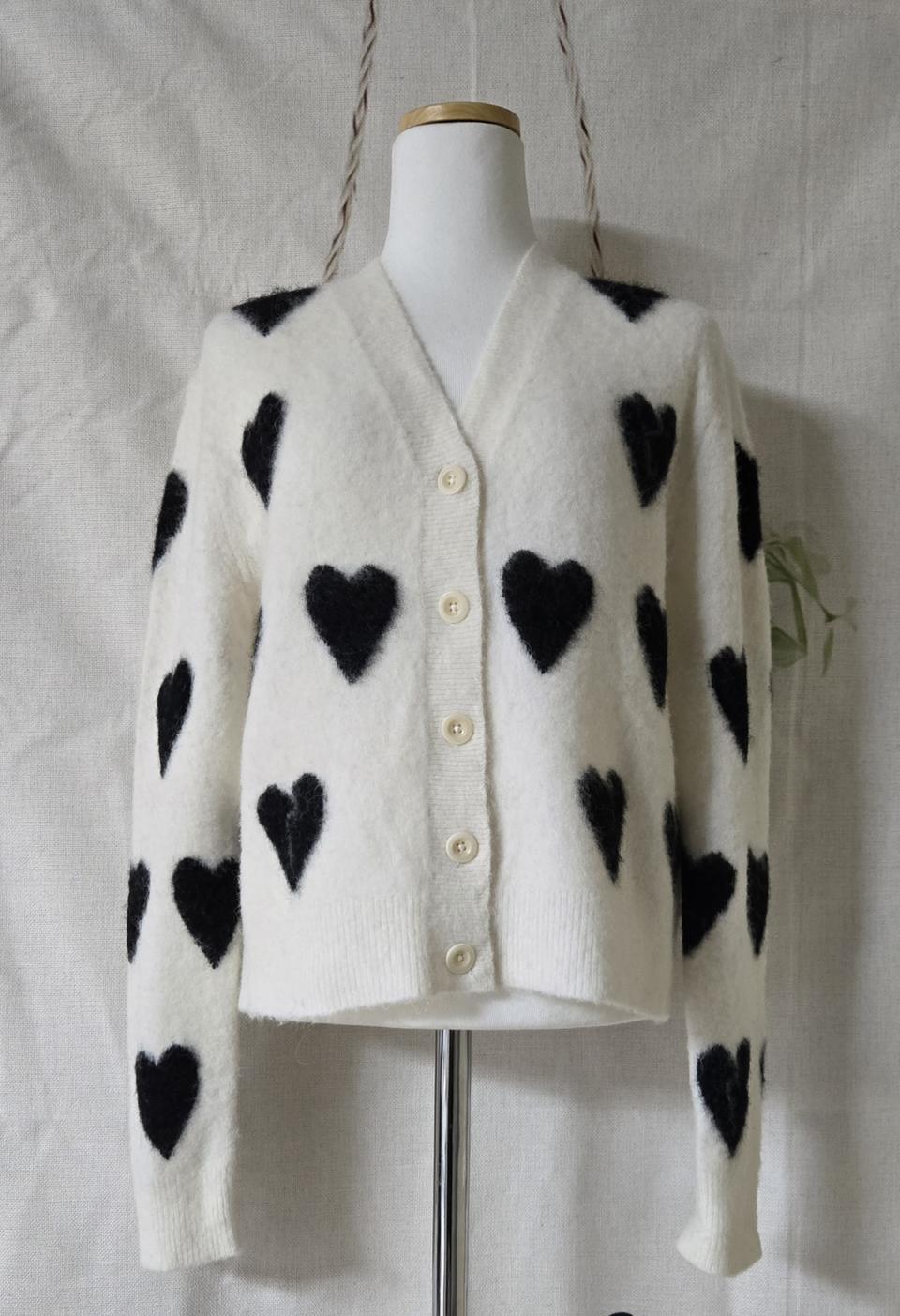 AllSaints Amora 하트 가디건