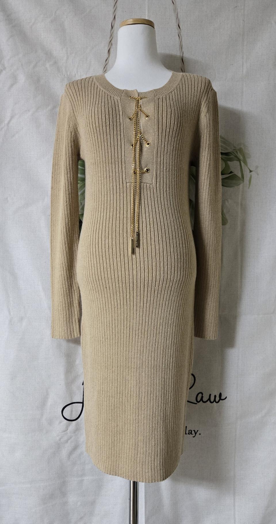 마이클 코어스 골지 니트 원피스 M