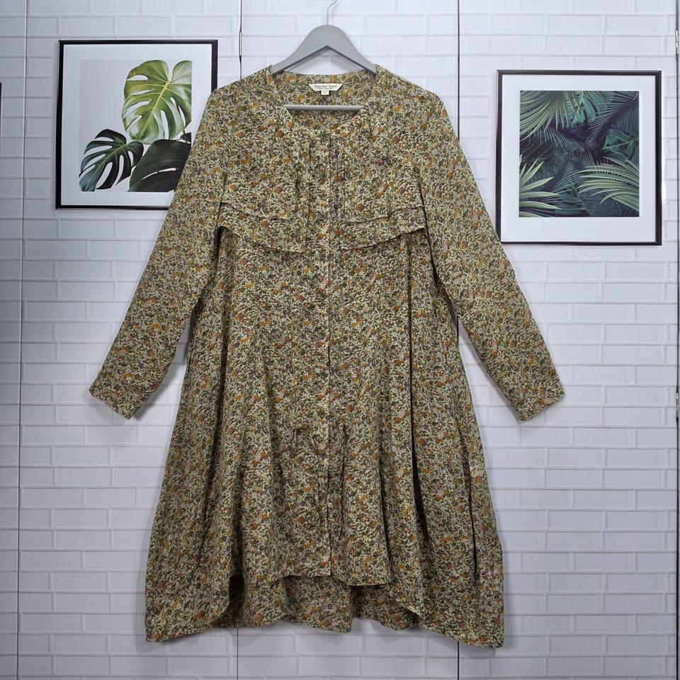 써스데아일랜 잔 꽃무늬 미디 원피스 90(M)사이즈