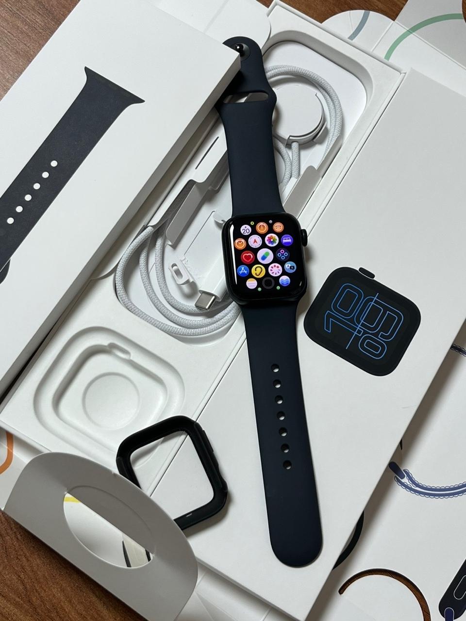 애플워치SE3 40mm 미드나이트 GPS 풀박스 배터리100