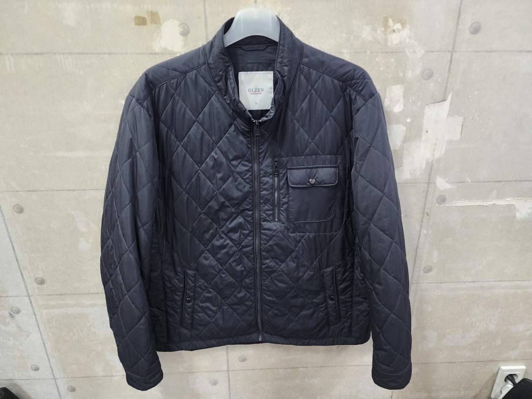 (110)올젠 정품 남성 퀄팅 블루종 점퍼/110size/상태우수