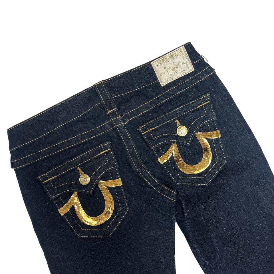 트루릴리전 글리터 스티치 부츠컷진청데님진 27