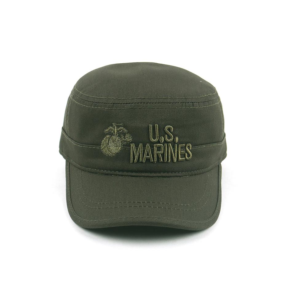 57-60cm US 마린 자수 카키 군모 남성 모자 C008P -456