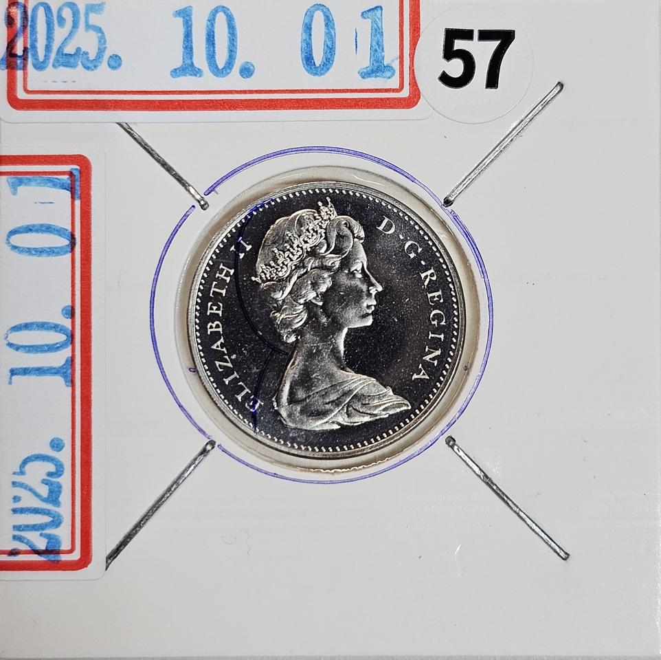 A03M 더블다이 안압에러 1971년 캐나다 5센트 프루프세트 분해동전