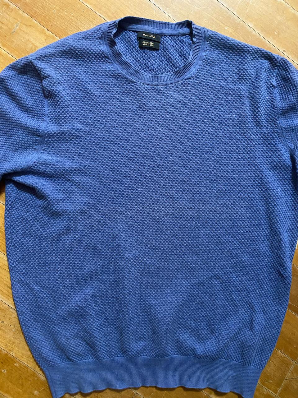 Massimo Dutti 남성 엑스트라 파인 코튼 니트(105) L