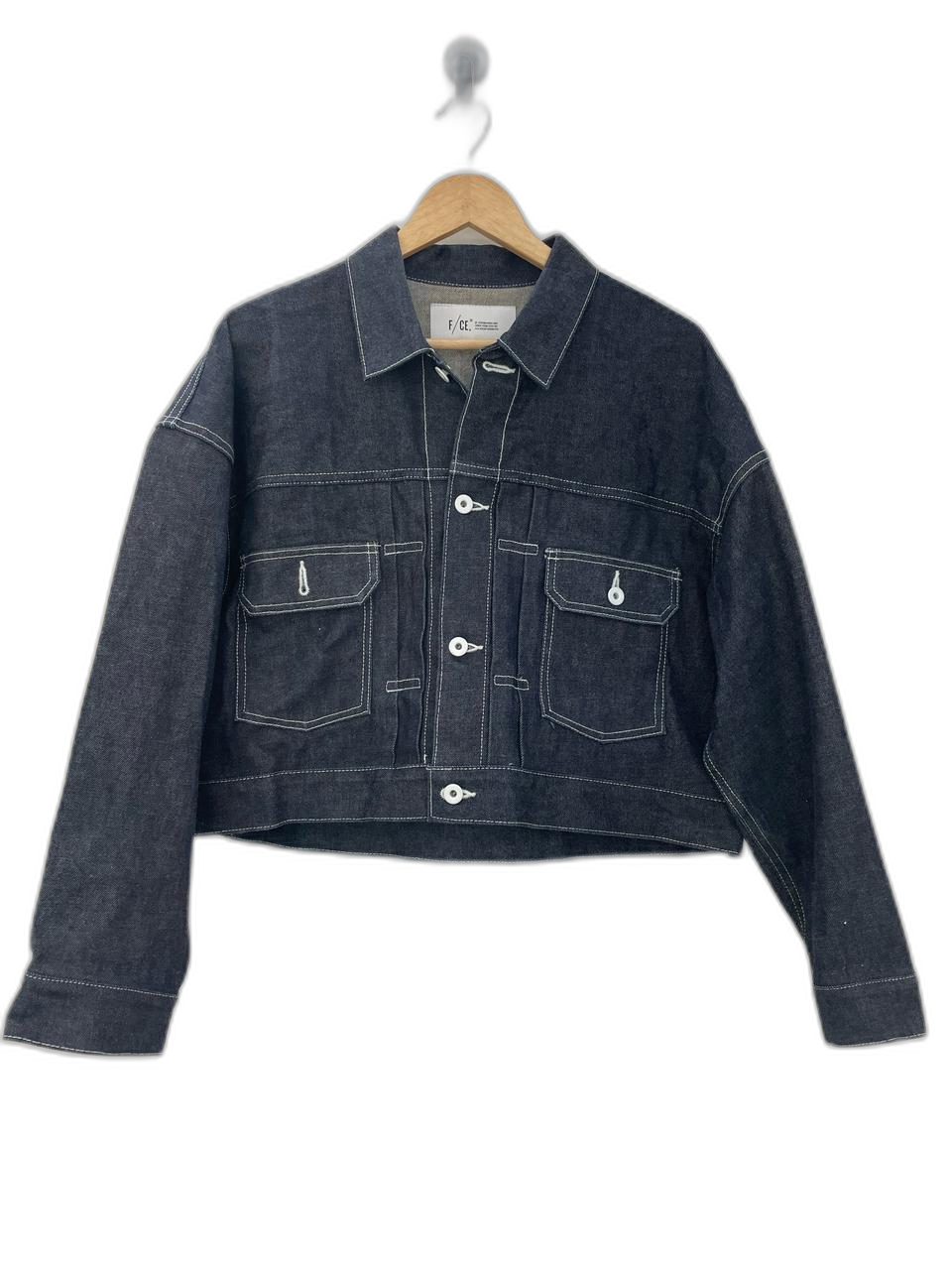 F/CE 데님 자켓 스티치 워크 오버핏 크롭자켓 95~100