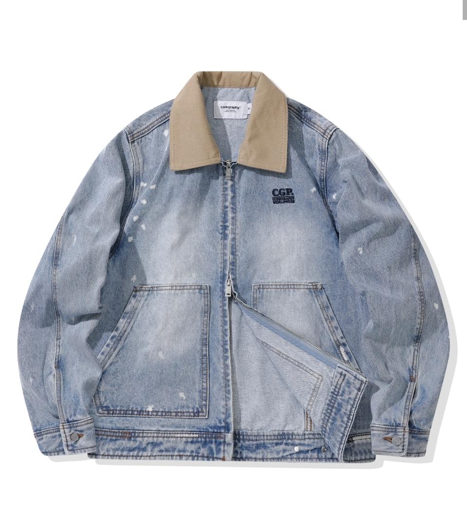 200 코드그라피 청자켓 워크 자켓_워싱 블루