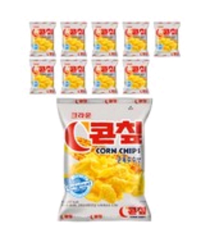 무배 크라운 콘칲 44g 10개.과자