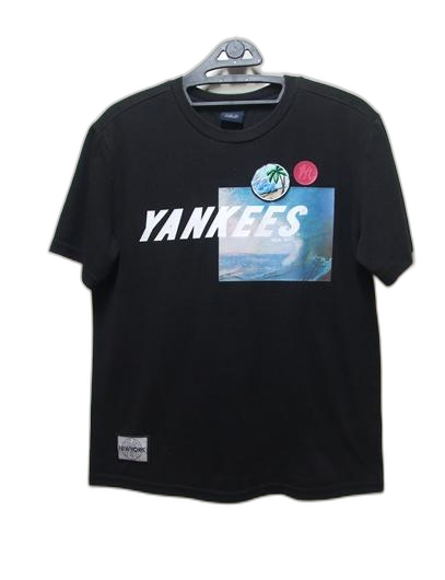 MLB 정품 뉴욕양키즈 자수패치 면폴리 라운드티 키즈155 여55가능