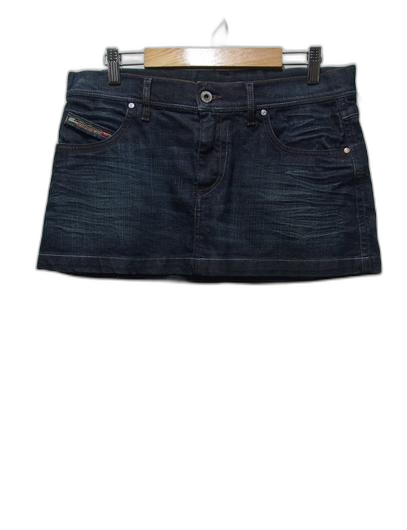 디젤 매장정품 빈티지 데님스판 미니스커트 67 허리28