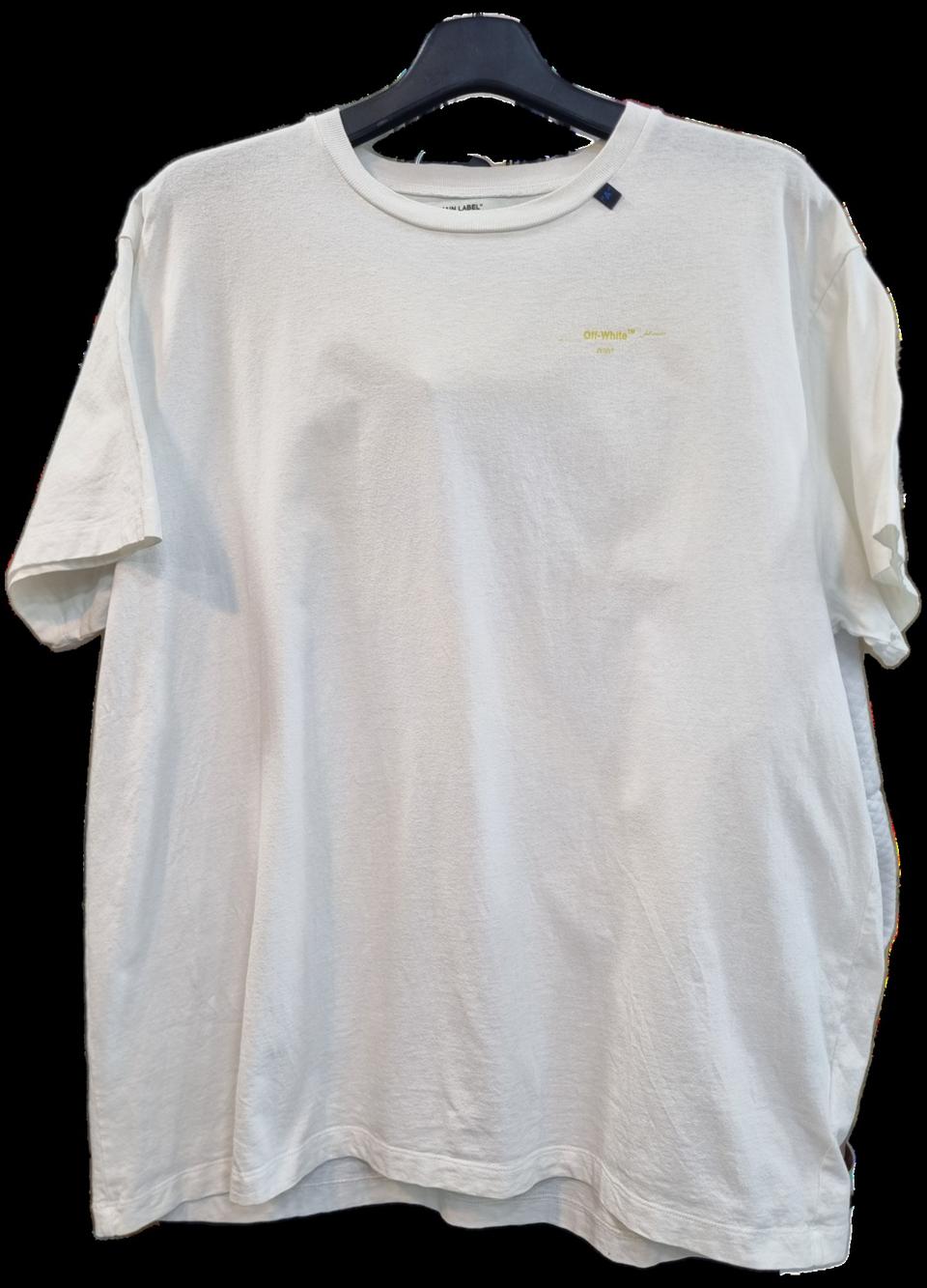 Off-White 화이트 페인트 반팔 티셔츠