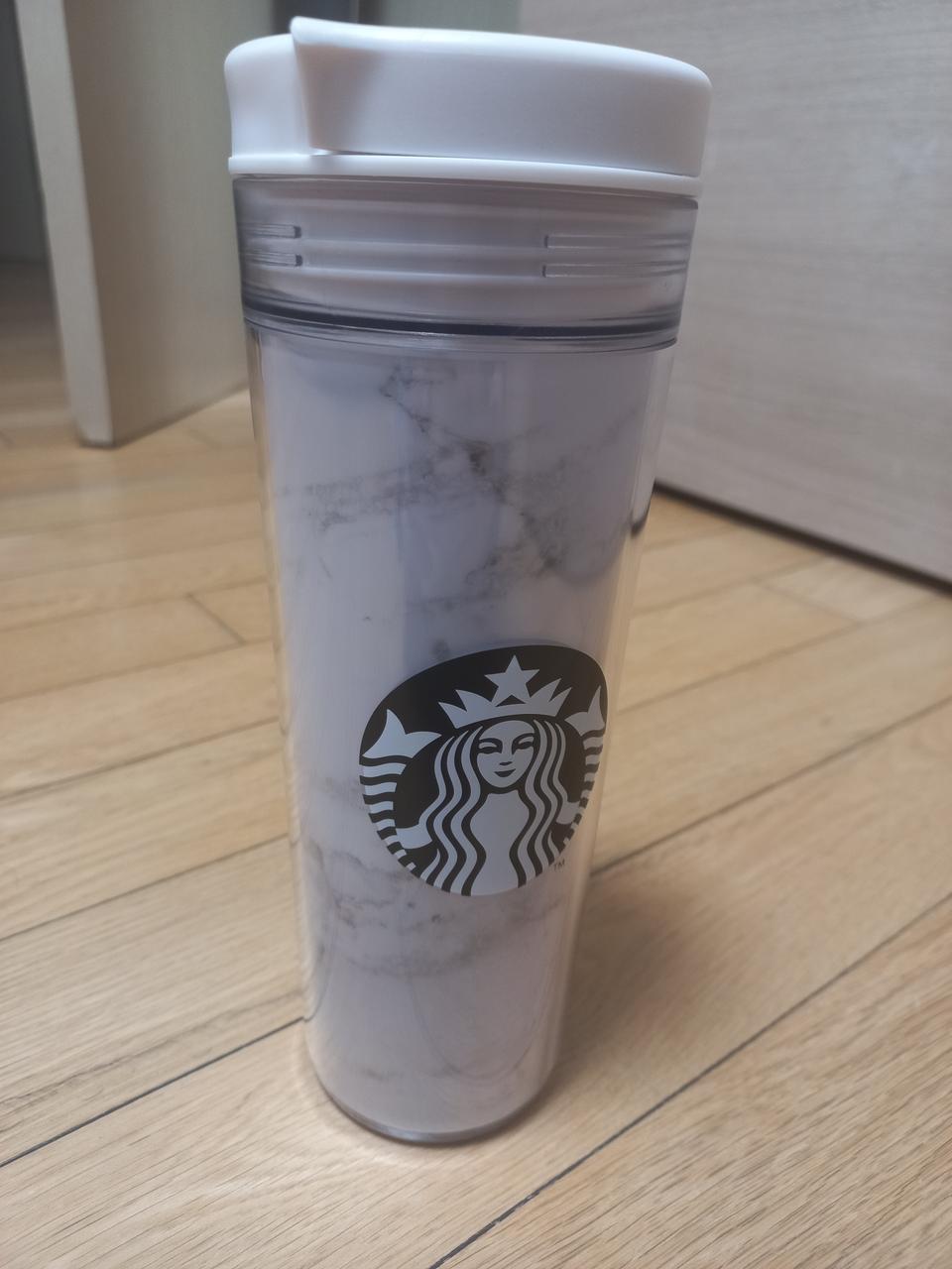 스타벅스 마블 화이트 아이코닉 텀블러 스벅 한정판 굿즈 커피 카페