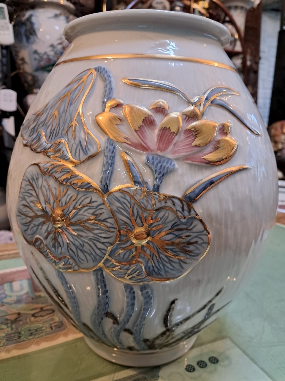 고당조두언입채금채화조문도자기