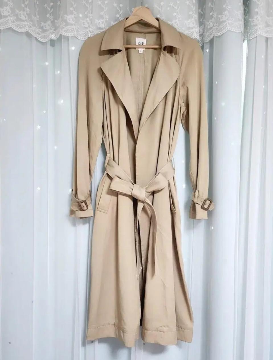 갭 여성 롱 트렌치코트