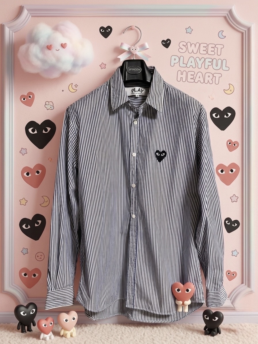 꼼데가르송 스트라이프 셔츠 XL