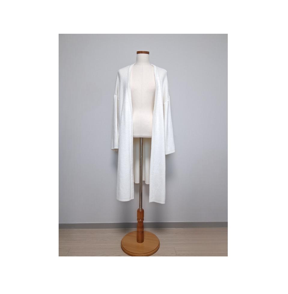 화이트 롱 가디건