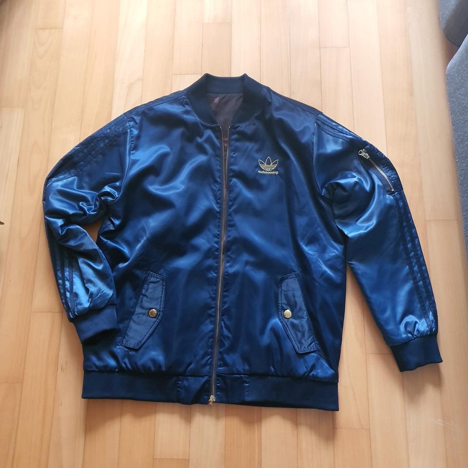 아디다스 스케이트보딩 양면 리버시블 블루종 스테디움 트랙탑