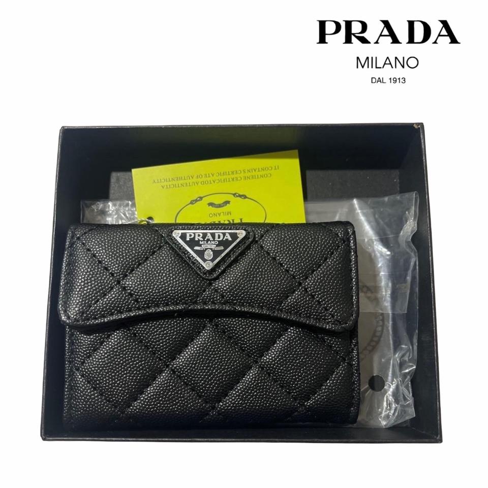 프라다뷰티 캐비어 카드동전 지갑 반지갑 풀박스