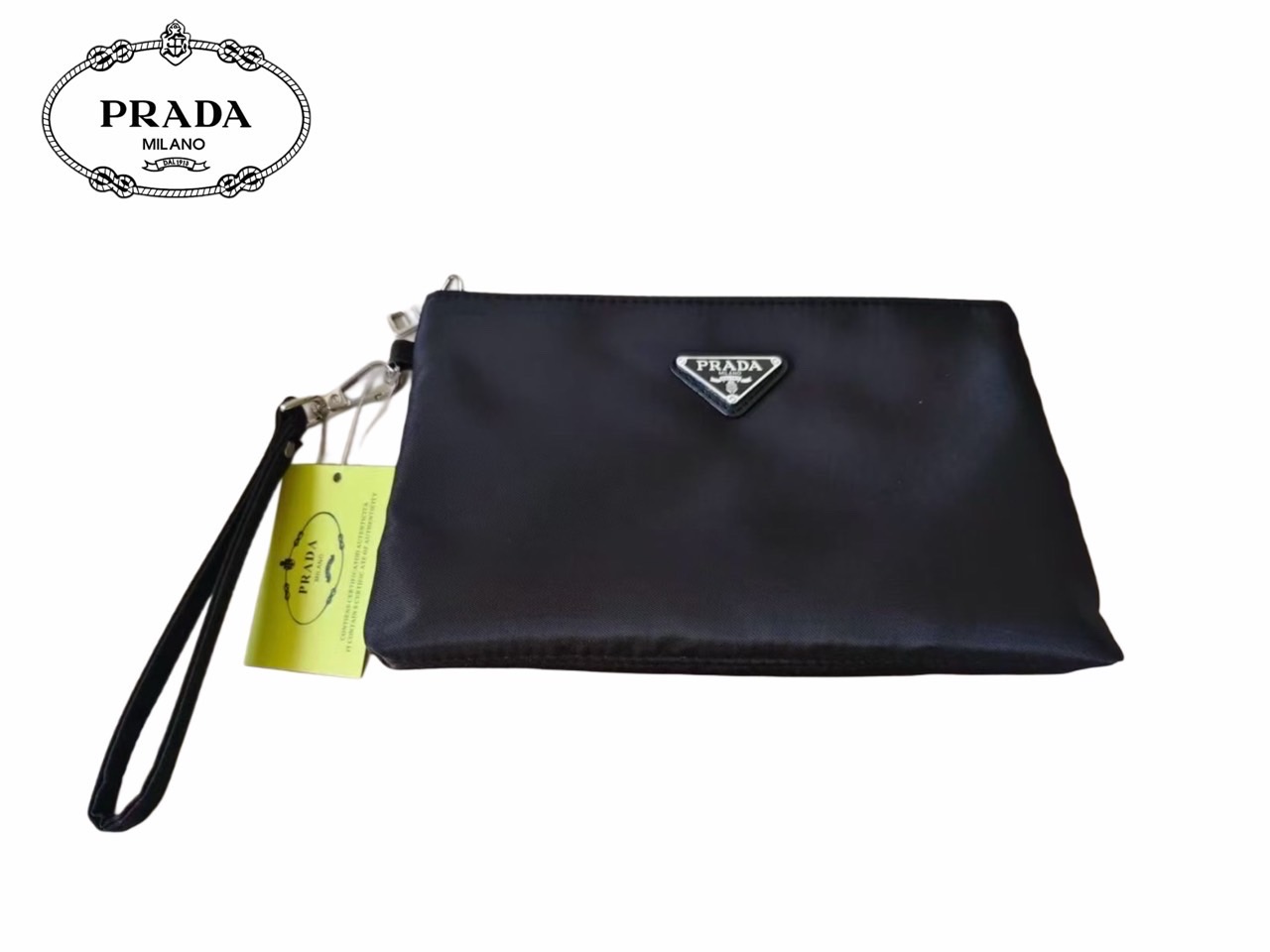 프라다뷰티 핸들 파우치 클러치 블랙