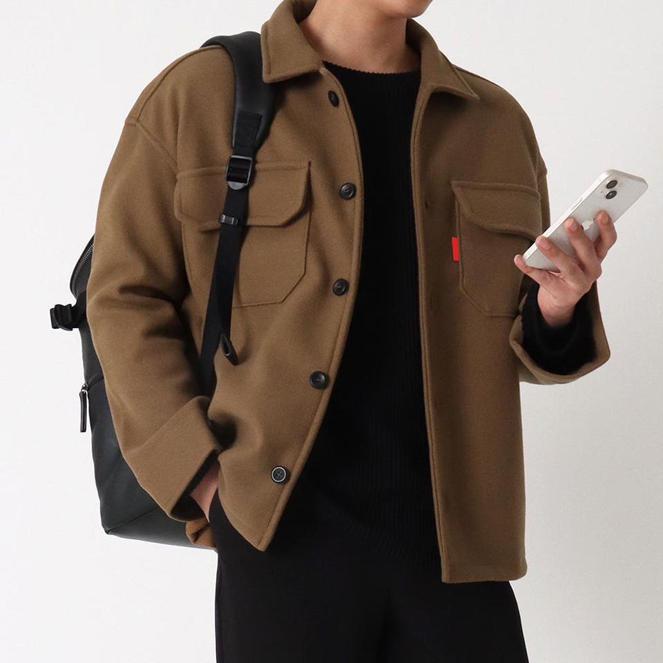 포켓 울코트 자켓