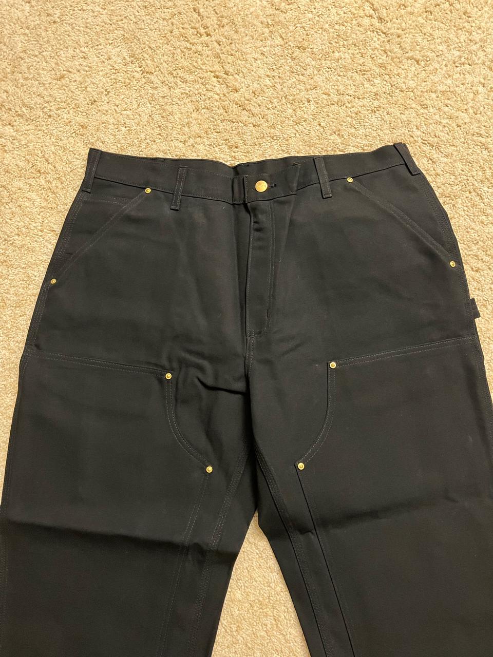 [새상품] 칼하트 B01 루즈핏 더블니 워크 팬츠 블랙 38x28