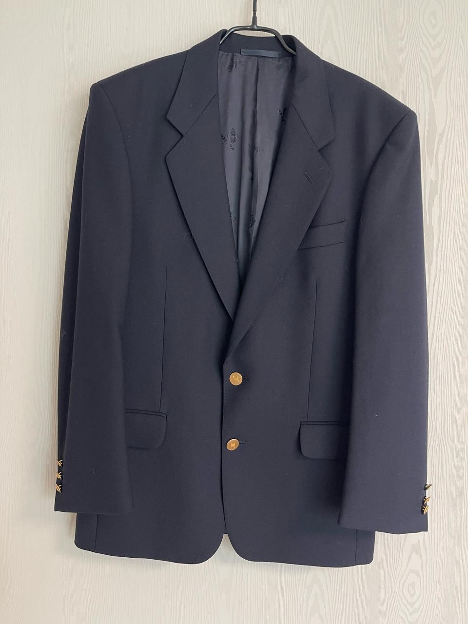 JAEGER 빈티지 영국 생산 네이비 금장 블레이저 46S