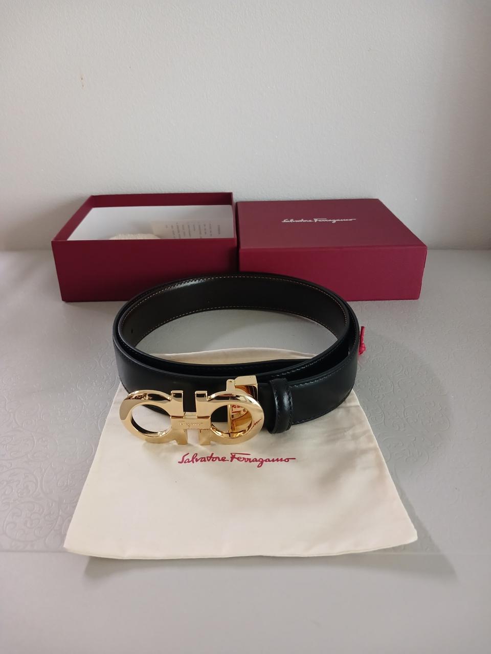 페라가모 금장 양면 가죽 벨트 정품