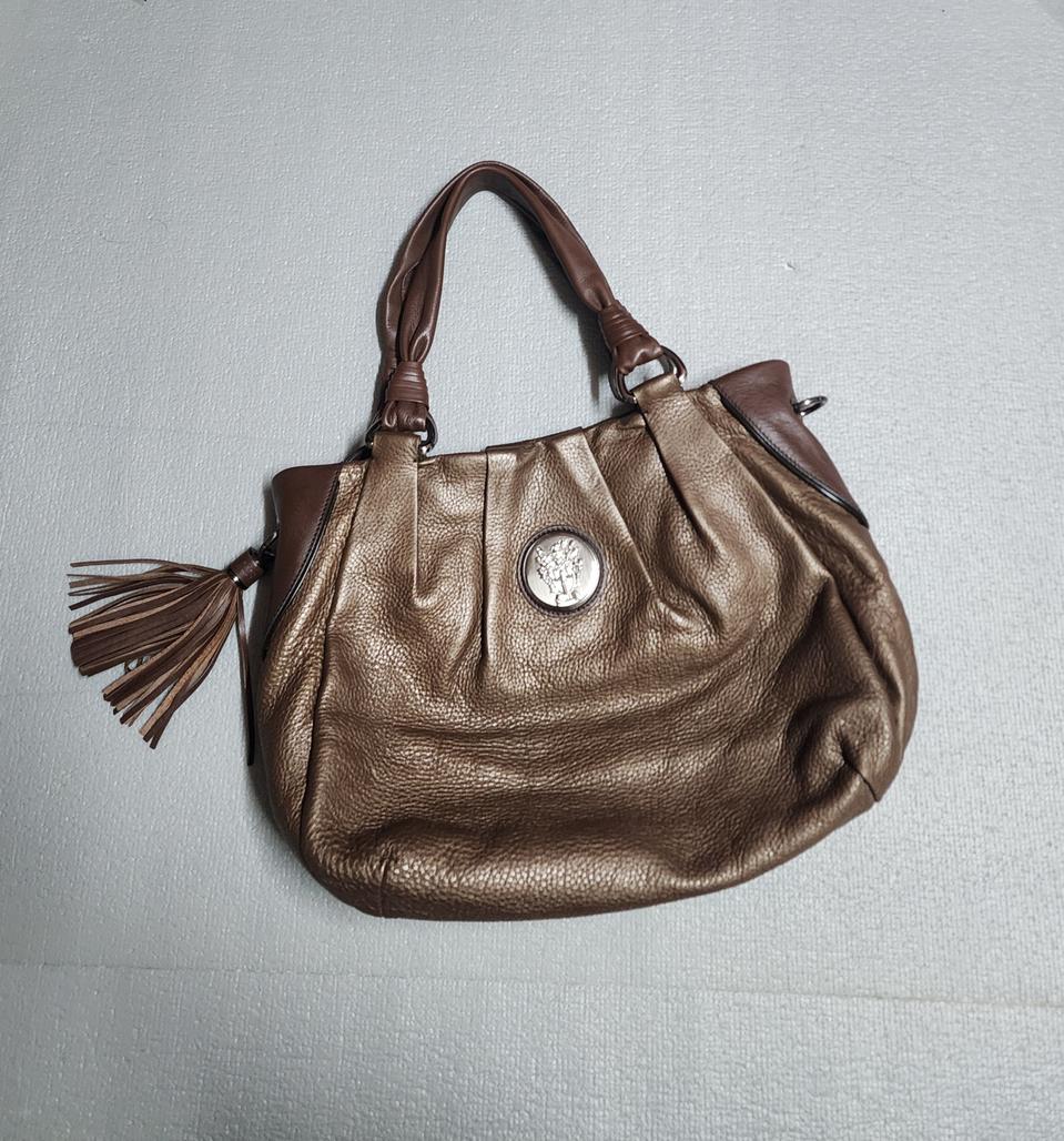 닥스 브라운 레더 토트백