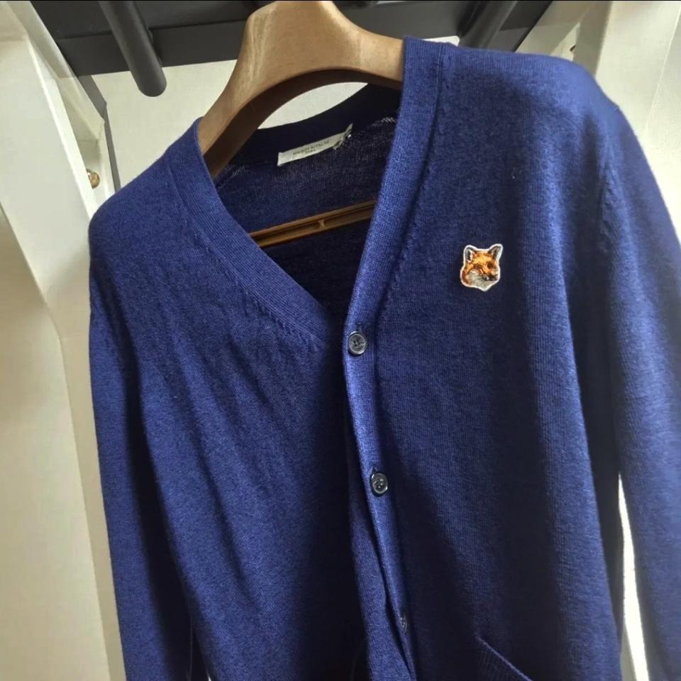 [정품] 메종키츠네 가디건 네이비 s