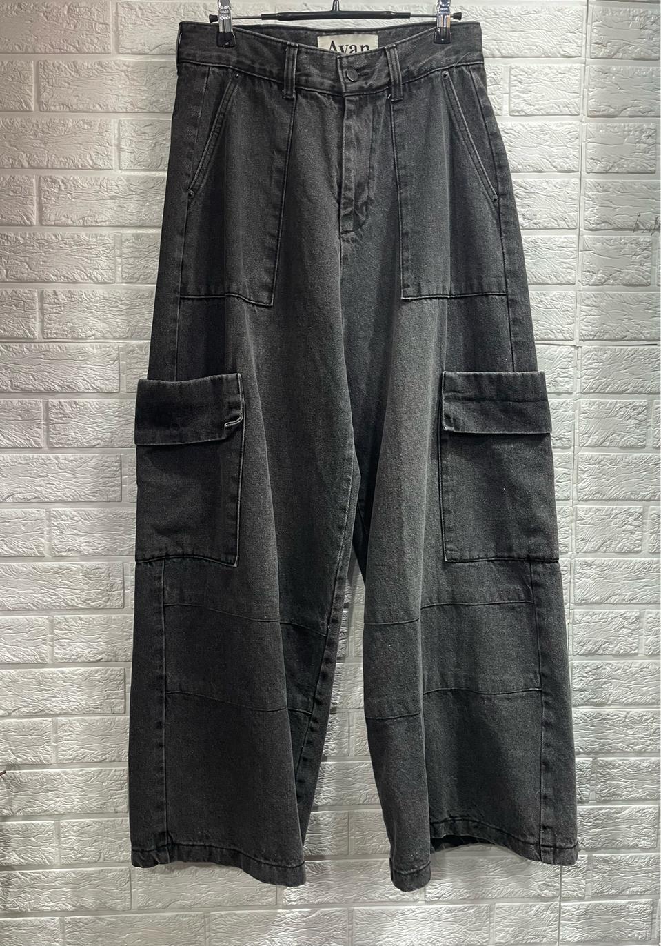 어반드레스 카고 데님팬츠 와이드팬츠 면팬츠 면바지 흑청바지 데님바지