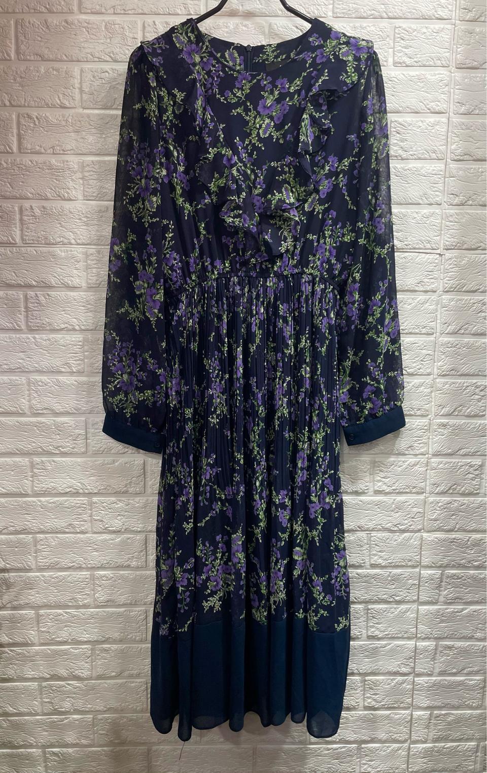 SATIN 샤틴 플라워 쉬폰 롱원피스 데이트룩하객룩