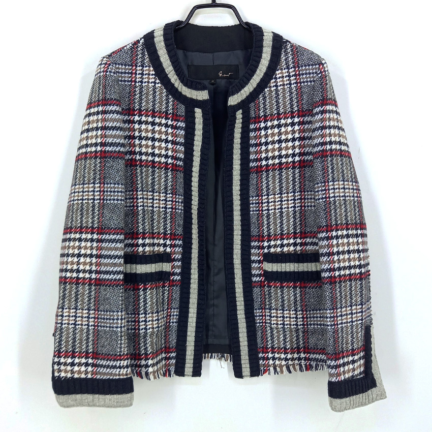 지컷 여성 추동 뒤2트임 오픈형자켓 믹스네이비85 (HU43445)