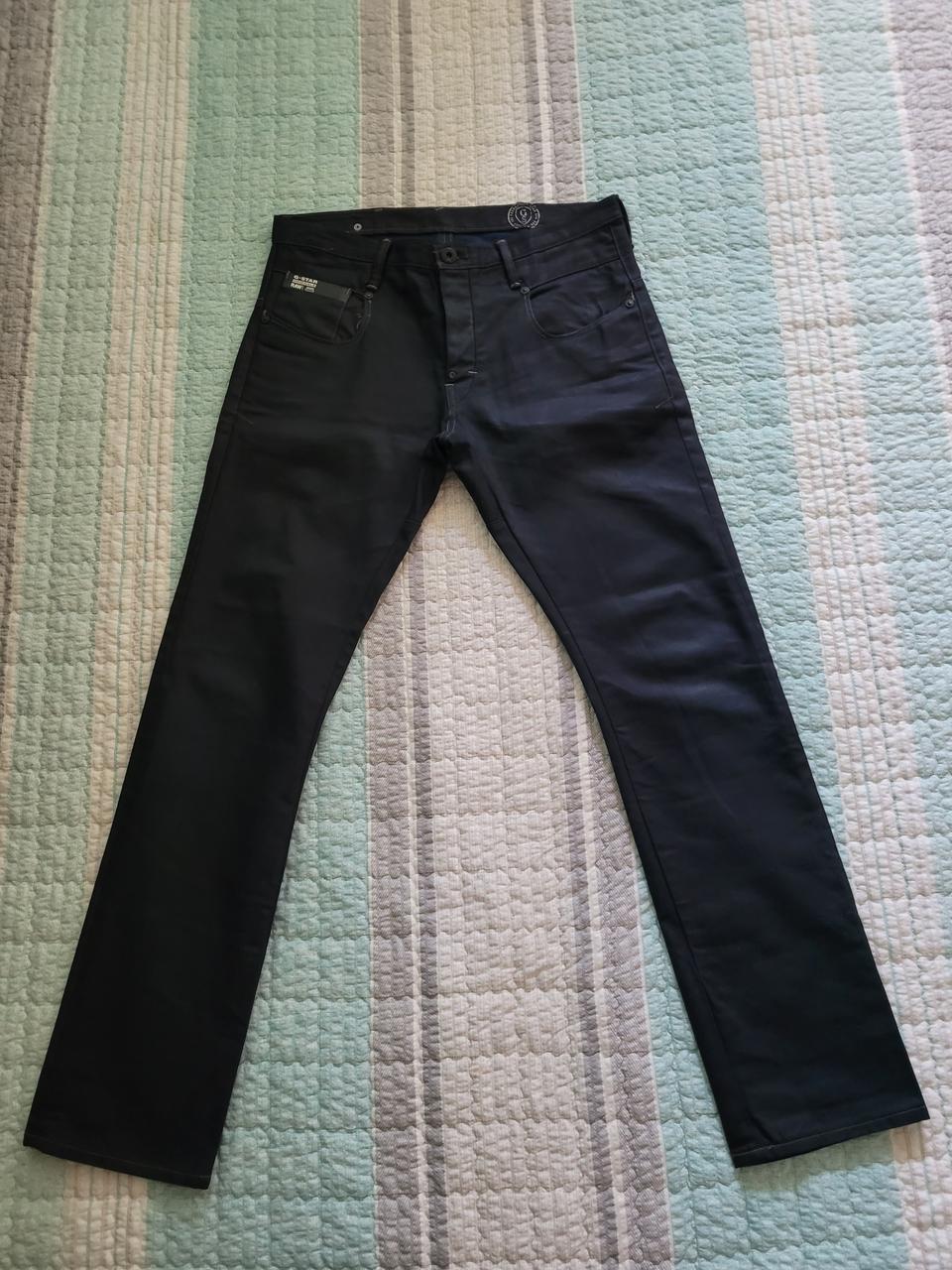 지스타로우 G star raw 블래이드슬림 신치백 다크블루 코팅진 32