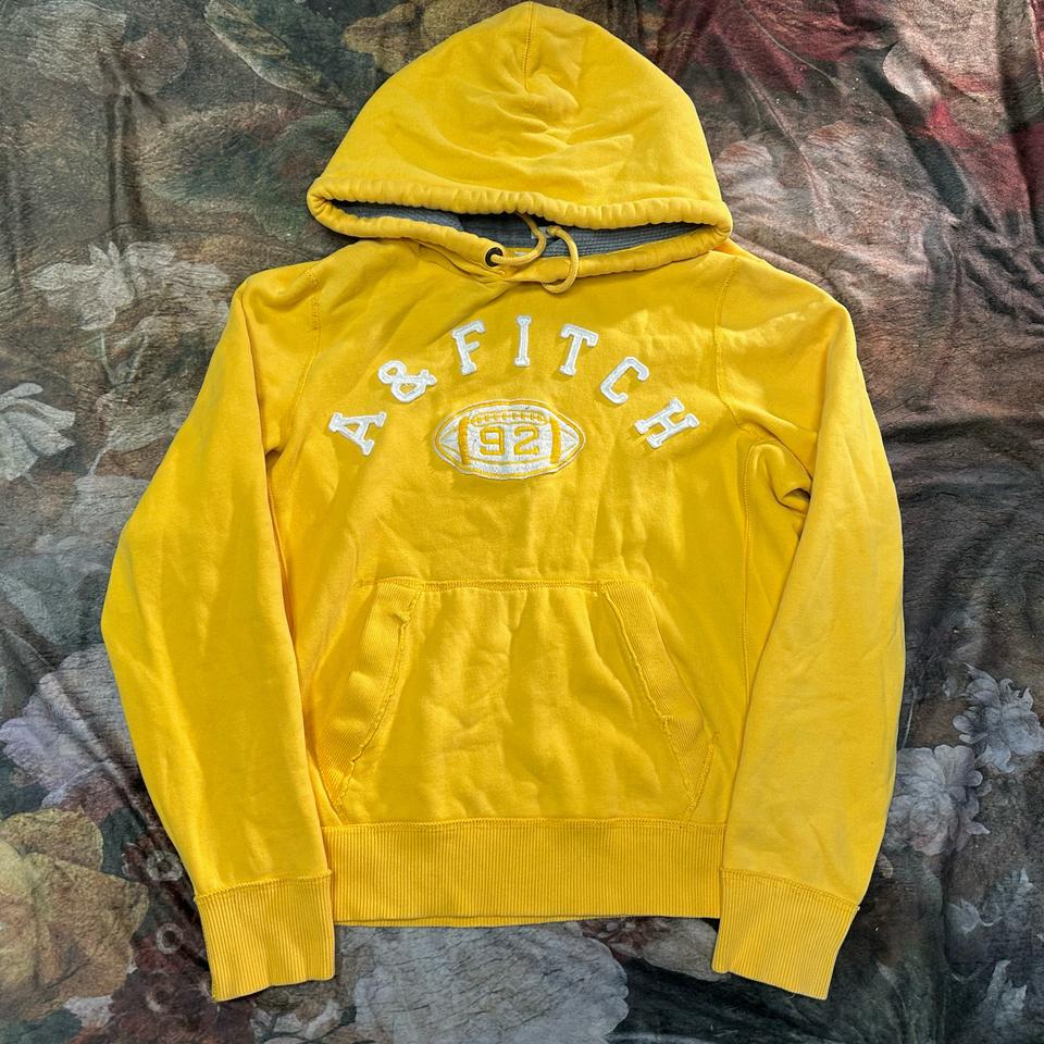 아베크롬비 빈티지 타이트핏 옐로우럭비후드티 L 딱붙핏 양홍원 홀리스터