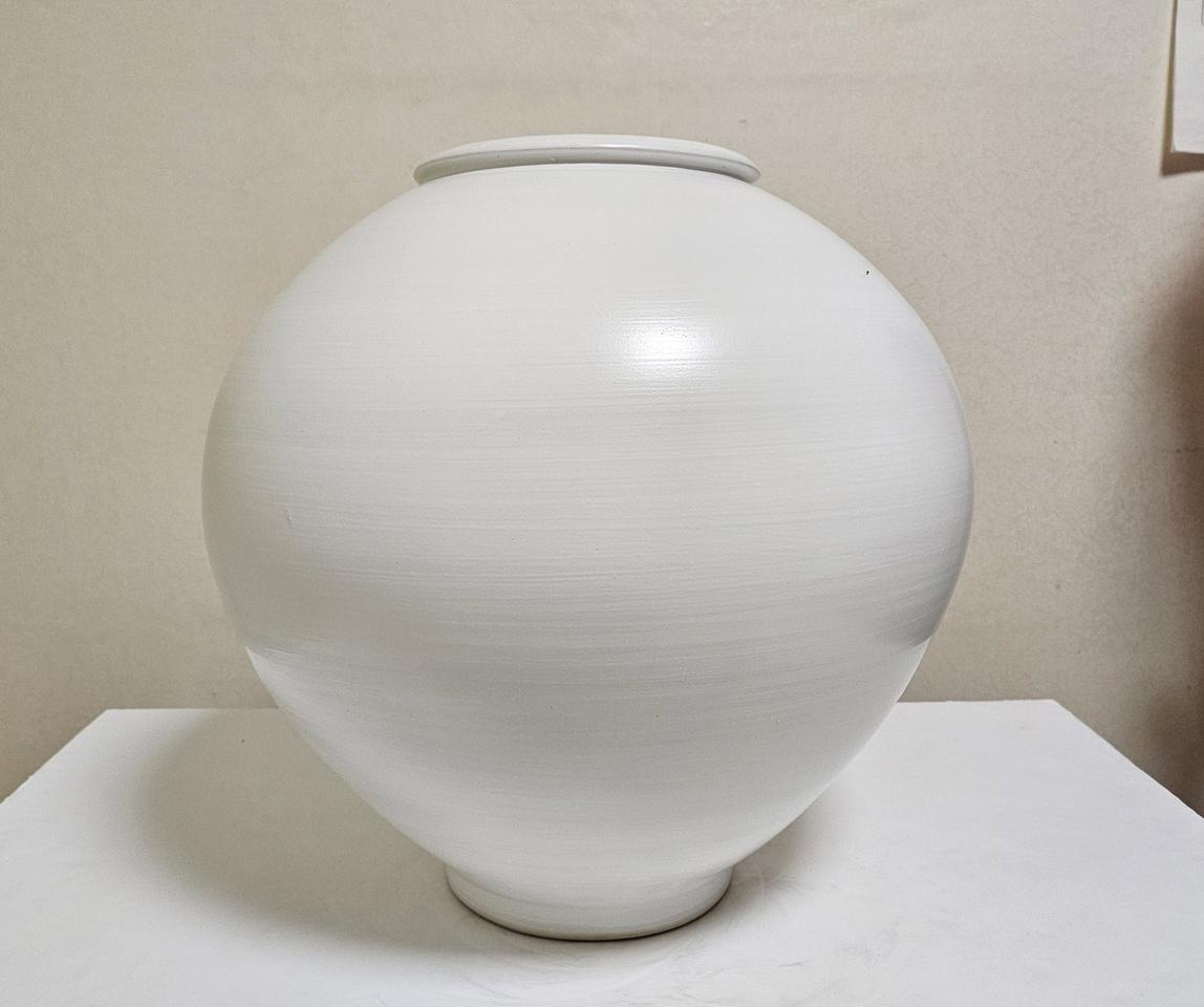 무광 대형 달항아리 1번(47cm)/미사용 새상품/돌사진 촬영/6호 크기