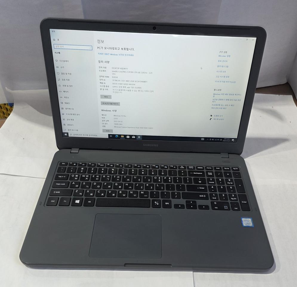 삼성노트북 NT551EAA-K2M/C 모델 입니다 i3-8130U CP