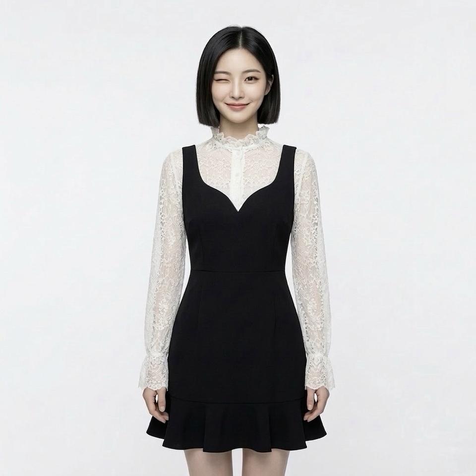 아뜨랑스 검정 원피스