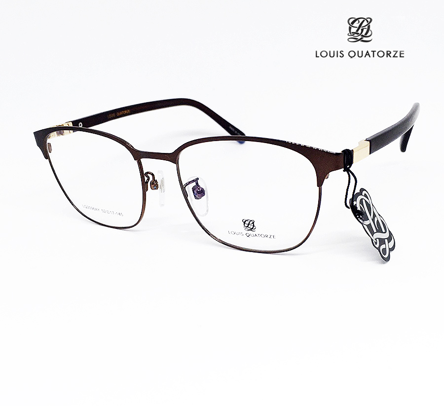 루이까또즈 무광 브라운 안경테 슬림 메탈 데일리 LQ2096AY 새제품