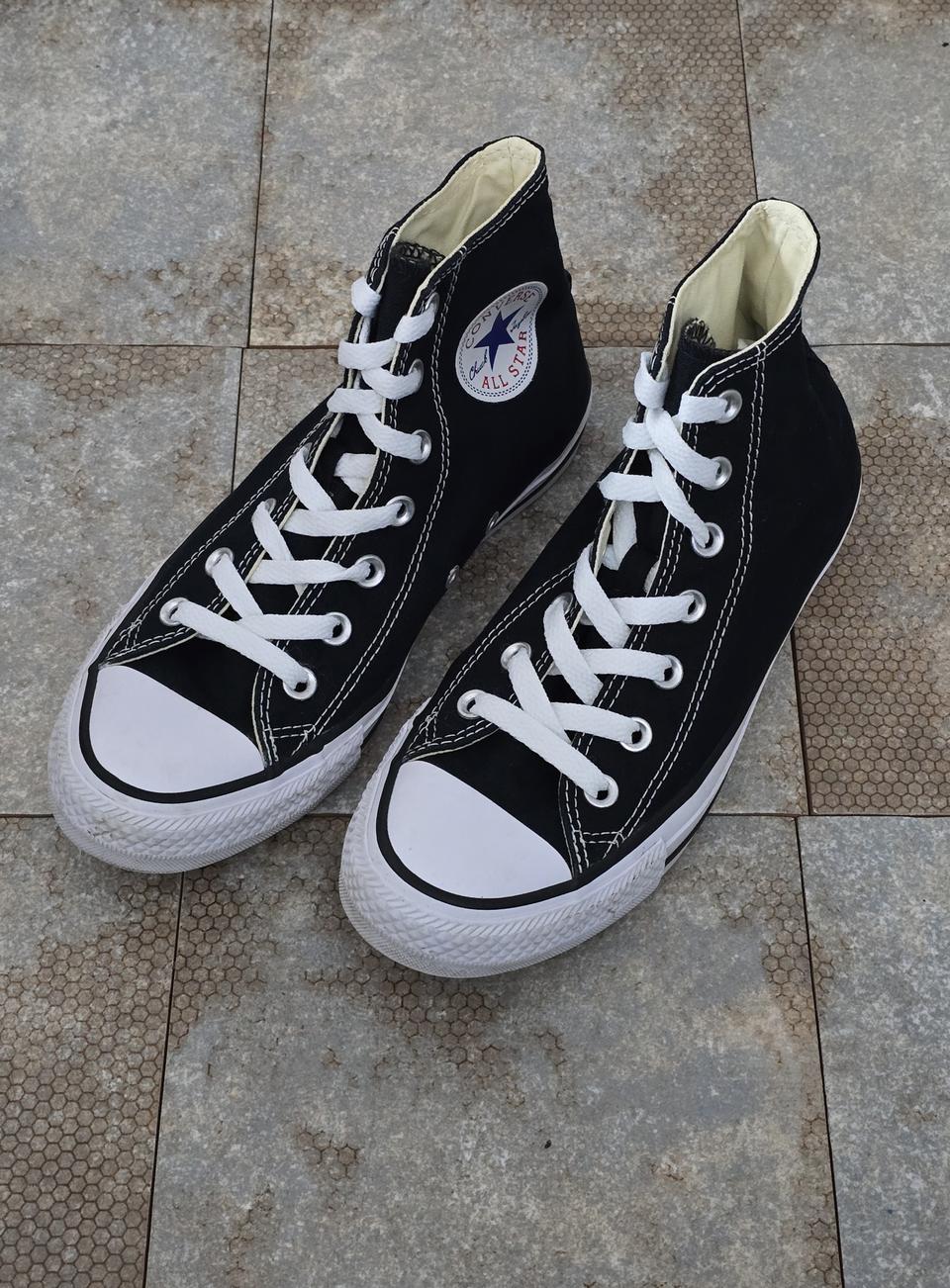 (245)컨버스 척테일러 올스타 하이 검흰 스니커즈 운동화
