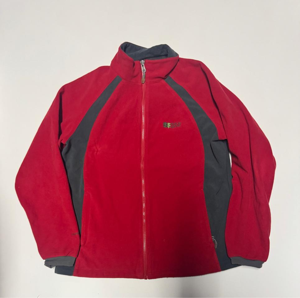 여성 코오롱스포츠 윈드스토퍼 레드 플리스 집업 자켓 L
