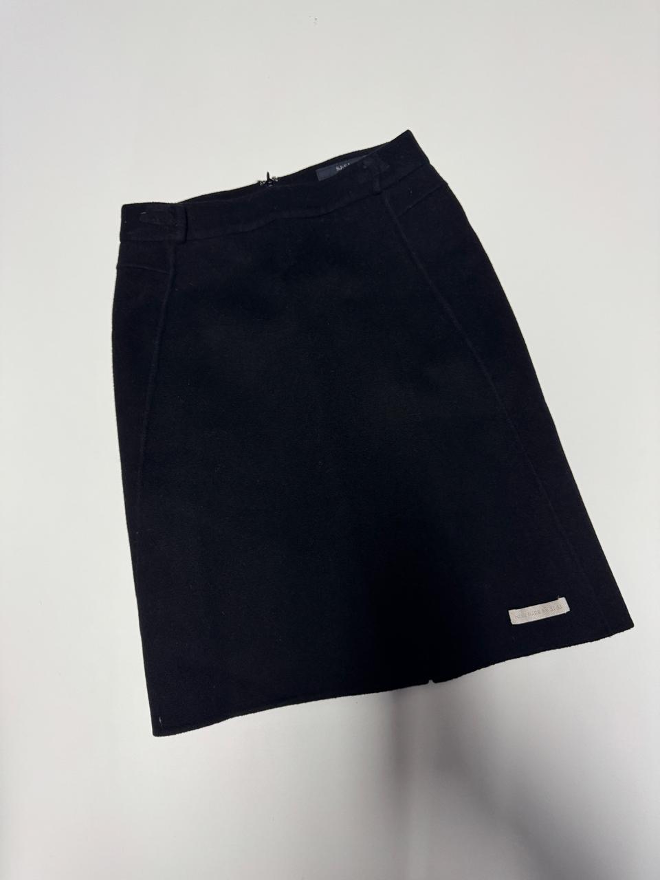 여성 한섬 SJSJ 핸드메이드 울 스커트 29.1인치 블랙