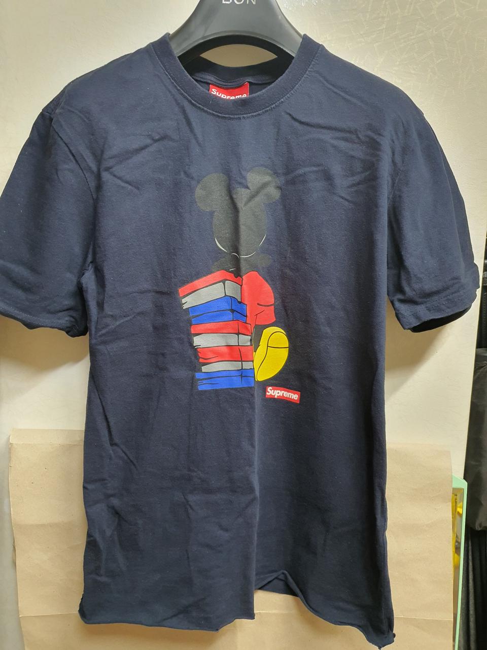 슈프림 미키마우스 프린팅 반팔 티셔츠