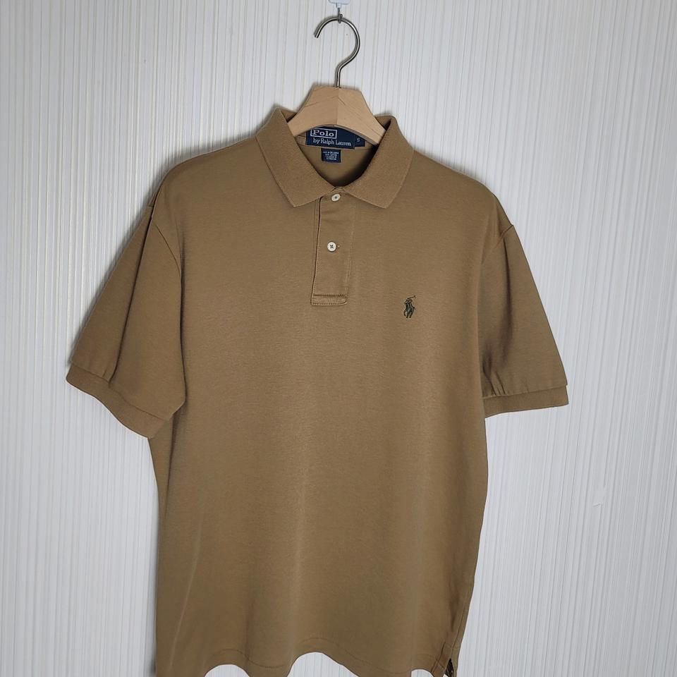 95_폴로 반팔카라티 카멜 코튼 피케 랄프로렌