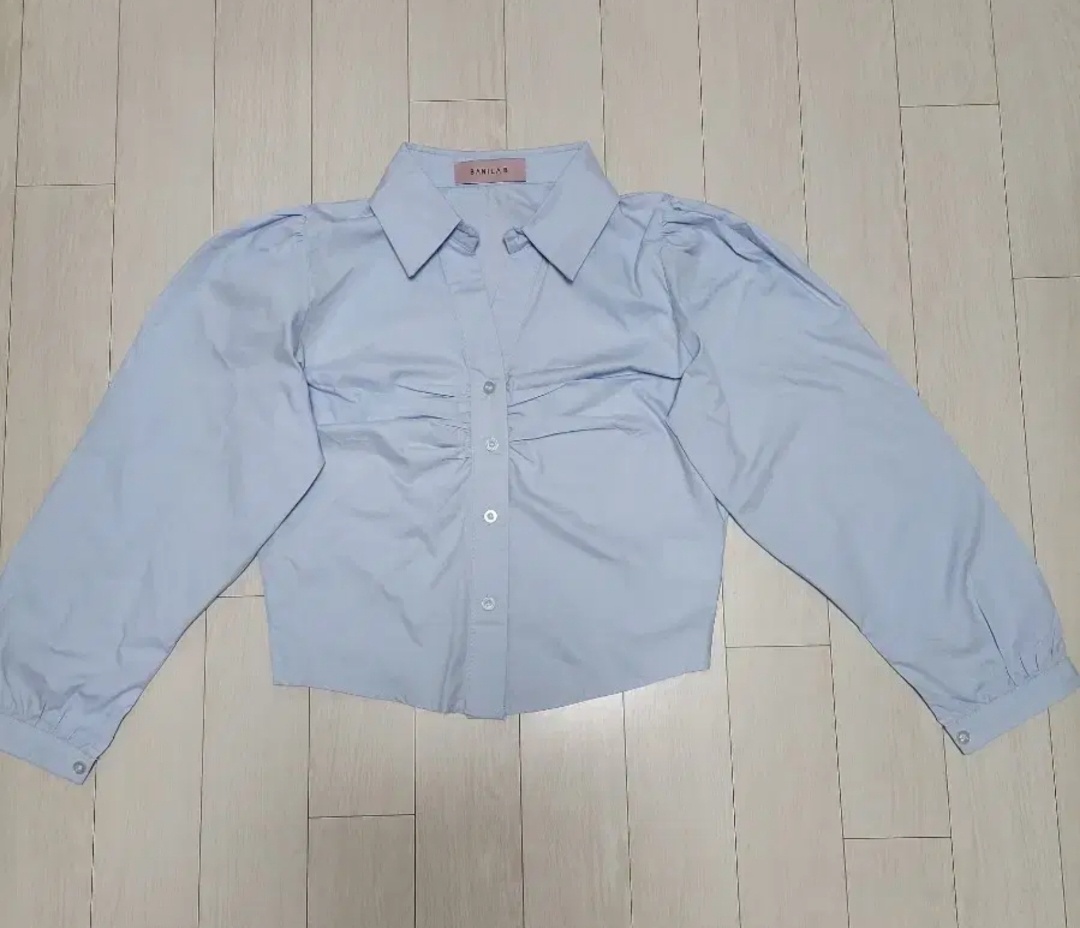 급처새상품!바닐라비 어깨벌룬셔링셔츠 남방  블라우스 레니본st리즈리사st