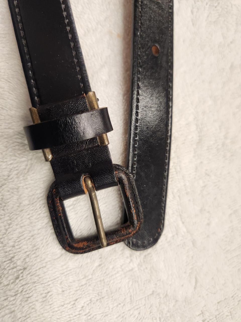 블랙 통가죽 벨트(32~36인치)
