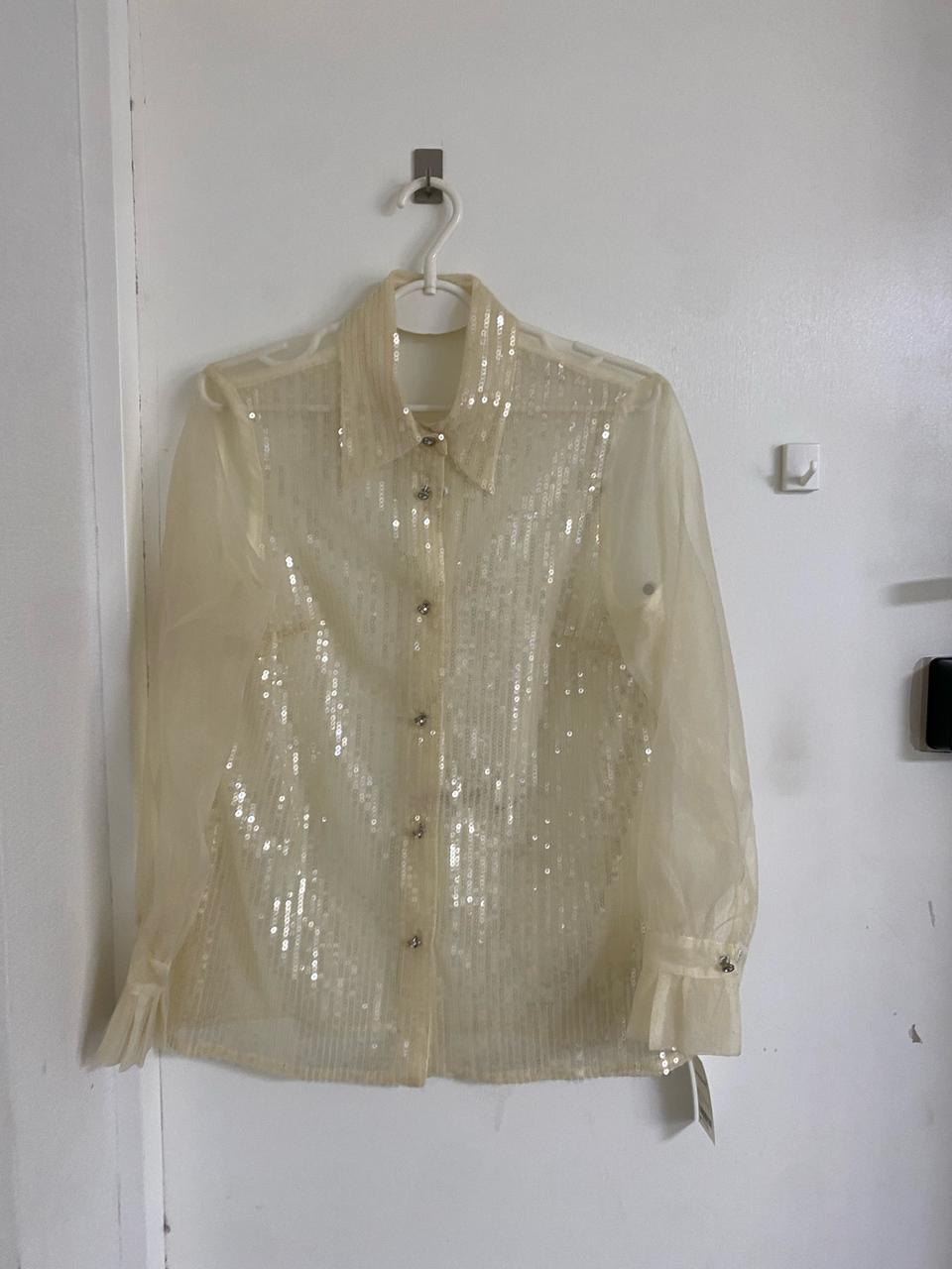 시스루 브라우스 55-66 새옷