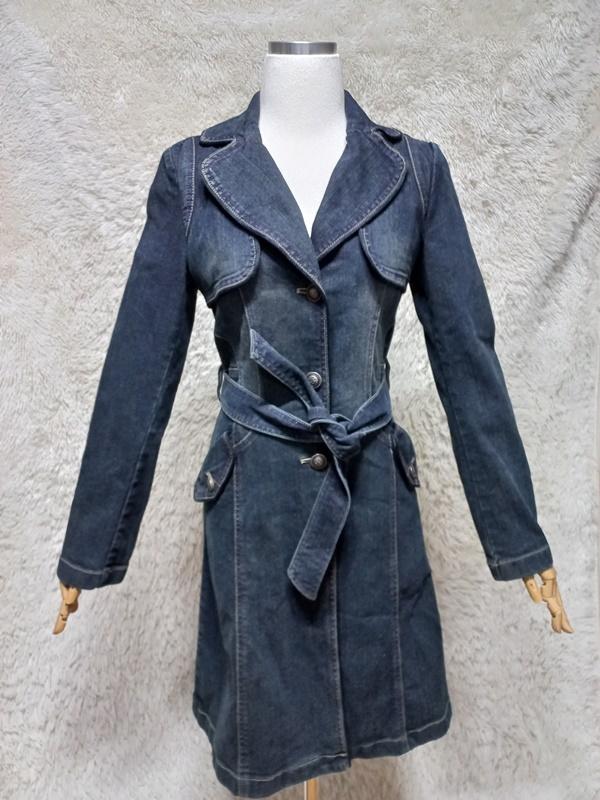 예츠 정품 여성 벨티드 여자 데님청코트자켓85-94